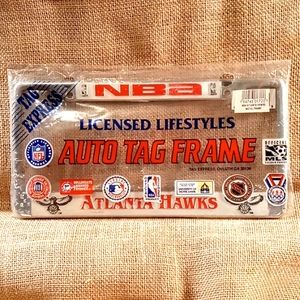 Vintage "Atlanta Hawks" Auto Tag Frame